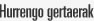 Hurrengo gertaerak